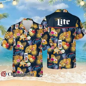 2024 Tropical Pineapple Miller Lite Hawaiian Shirt 1 1