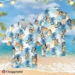 Bluey Dog Tropical Pattern Hawaiian Shirt 1 1