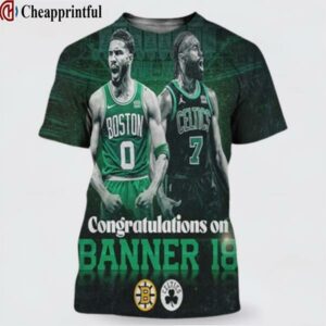 Boston Bruins Congrats To Boston Celtics Banner 3D Shirt 1 cheap