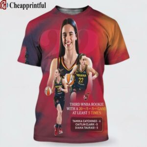 Caitlin Clark Joins Tamika Catchings And Diana Taurasi As The Third Rookie 3D Shirt 1 cheap