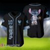 Custom Disney Stitch Blue Black Baseball Jersey 3 3