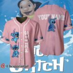 Custom Name Cute Stitch Baseball Jersey 1 1