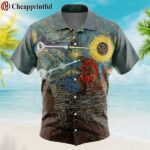 Epic Battle Dragonball Z Button Up Hawaiian Shirt 1 1