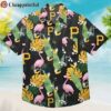 Flamingo Banana Leaf Pittsburgh Hawaiian Shirt 1 1