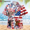 Gelbvieh In American Flag Flower Hawaiian Shirt 2 2