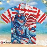 Happy Independence Day Flag Dinosaur Hawaiian Shirt 1 1