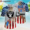 Las Vegas Raiders NFL 4th Of July Hawaiian Shirt 1 1