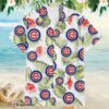 MLB Chicago Cubs Logo And Green Leaf Pattern Hawaiian Shirt 2 2