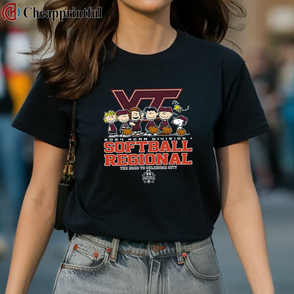 Peanuts Virginia Tech Hokies 2024 NCAA Division I Softball Regional The Road To Oklahoma City Shirt 2 Shirt