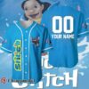 Personalize Stitch Blue White Disney Baseball Jersey 1 1