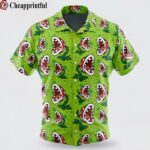 Piranha Plant Super Mario Bros Button Up Hawaiian Shirt 1 cheap