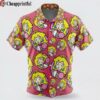 Princess Peach Super Mario Button Up Hawaiian Shirt 1 cheap