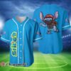 Stitch Blue White Custom Name Disney Baseball Jersey 11 1