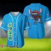 Stitch Blue White Custom Name Disney Baseball Jersey 3 3