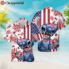 Stitch Cartoon Independence Day Hawaiian Shirt 1 1