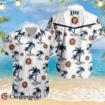 Vintage Tropical Miller Lite Hawaiian Shirt 1 1