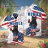 Black Cat American Flag Hawaiian Shirt 4 4