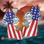 Busch Light Hawaiian Shirt US Flag Beer Lover Gift 1 1