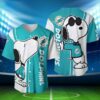 Cool Snoopy Funny Miami Dolphins Baseball Jersey 1 1