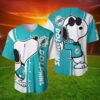 Cool Snoopy Funny Miami Dolphins Baseball Jersey 2 2