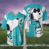 Cool Snoopy Funny Miami Dolphins Baseball Jersey 4 4