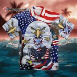 Eagle US American Flag Hawaiian Shirt 1 1