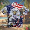 Eagle US American Flag Hawaiian Shirt 4 4