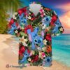 Lovely Stitch Disney Cartoon Graphics Red Hibiscus Hawaiian Shirt 3 3