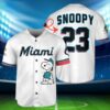 Peanuts Snoopy Miami Marlins Baseball Jersey 1 1