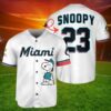 Peanuts Snoopy Miami Marlins Baseball Jersey 2 2