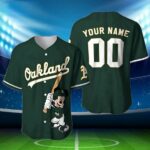 Personalized Oakland Athletics Mickey Mouse Disney Baseball Jersey 1 1