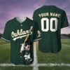 Personalized Oakland Athletics Mickey Mouse Disney Baseball Jersey 4 4