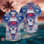 Pharaoh Skull Wolf Flower Buffalo Bills Hawaiian Shirt 1 1