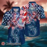 Seattle Mariners Independence Day Hawaiian Shirt 1 1