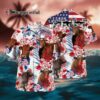 Shorthorn Cattle American Flag Hawaiian Shirt 1 1