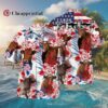 Shorthorn Cattle American Flag Hawaiian Shirt 2 2