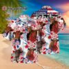 Shorthorn Cattle American Flag Hawaiian Shirt 3 3