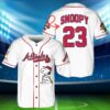 Snoopy Atlanta Braves Baseball Jersey 1 1