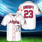 Snoopy Atlanta Braves Baseball Jersey 1 1