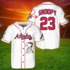 Snoopy Atlanta Braves Baseball Jersey 2 2