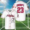 Snoopy Atlanta Braves Baseball Jersey 3 3