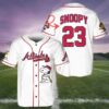 Snoopy Atlanta Braves Baseball Jersey 4 4