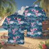 Stitch And Angel Cartoon Lilo And Stitch Aloha Means Family 3D Hawaiian Shirt 4 4