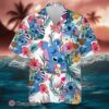 Stitch Cartoon Graphics Red Hibiscus Hawaiian Shirt 1 1