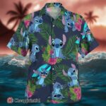 Stitch Disney Palm Leaves Pattern All Over Print Hawaiian Shirt 1 1