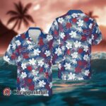 White Red Hibiscus Palm Leaf Buffalo Bills Hawaiian Shirt 1 1