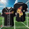 Winnie Pooh Red Black Cute Disney Baseball Jersey 3 3 1