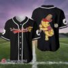 Winnie Pooh Red Black Cute Disney Baseball Jersey 4 4 1