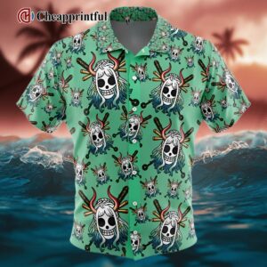 Yamato Jolly Roger One Piece Button Up Hawaiian Shirt 1 1