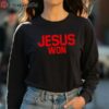 Treveyon Henderson Wearing Jesus Won Shirt 4 long sleeve shirt